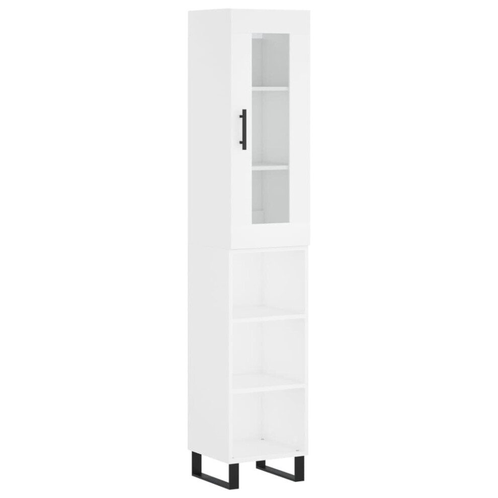 Vidaxl Highboard Sideboard Storage Cabinet Side Cabinet Engineered Wood White