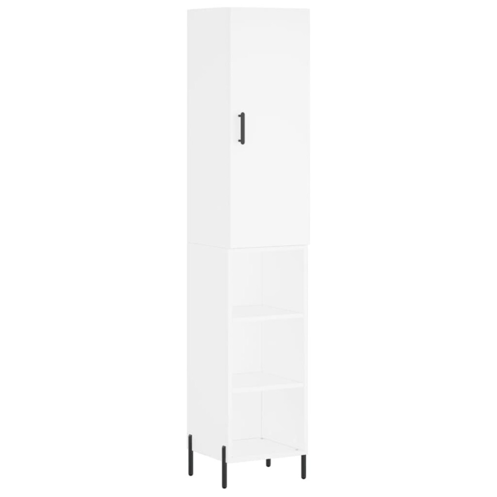 Vidaxl White Highboard Sideboard Storage Cabinet Side Cabinet Engineered Wood