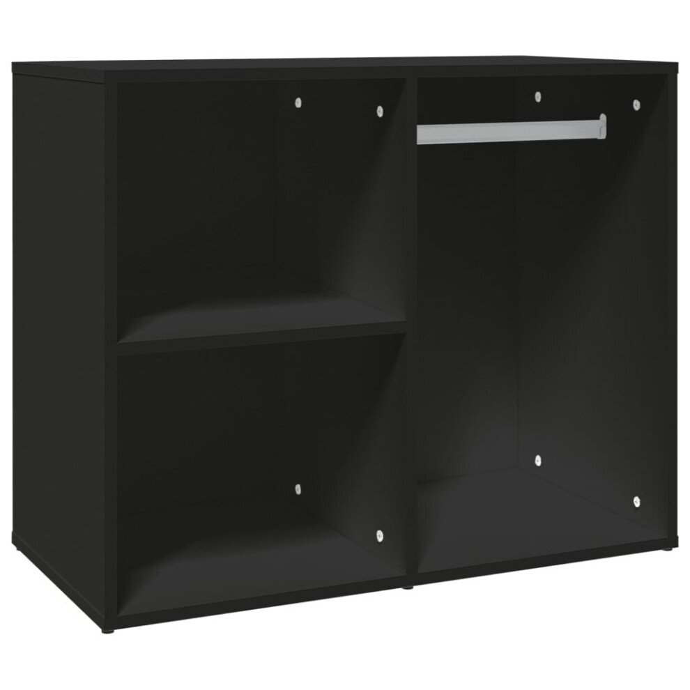 vidaXL Dressing Cabinet Storage Cabinet Side Cabinet Black Engineered Wood