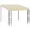 VidaXL vidaXL Wand-Pavillon 3x3 m Creme Stoff 1