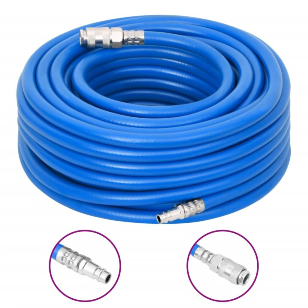 (with accessories, 0.7"/2 m) vidaXL Air Hose Pneumatic Hose Pipe Air Compressor Hose Air Line Blue PVC