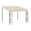 VidaXL vidaXL Wand-Pavillon 3x3 m Creme Stoff 6