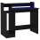 VidaXL vidaXL Desk Computer Table with LED Lights Work Table Black Engineered Wood 1