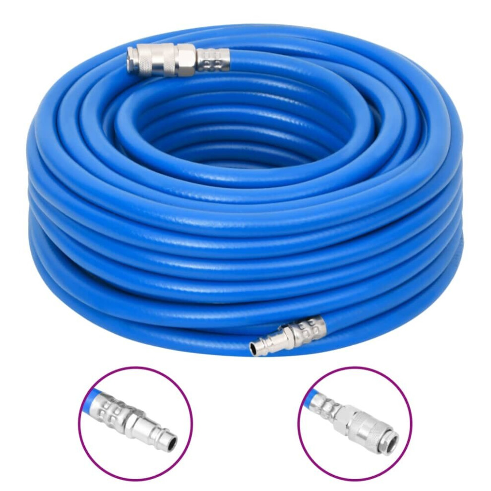 (with accessories, 0.6"/10 m) vidaXL Air Hose Pneumatic Hose Pipe Air Compressor Hose Air Line Blue PVC