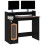 VidaXL vidaXL Desk Computer Table with LED Lights Work Table Black Engineered Wood 7