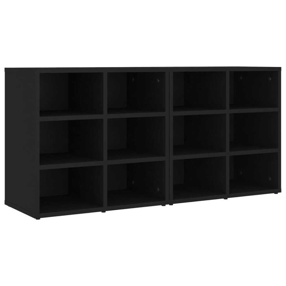 (2 pcs) vidaXL Shoe Cabinet Hallway Wall Mounted Shoe Storage Rack Shelf Cupboard