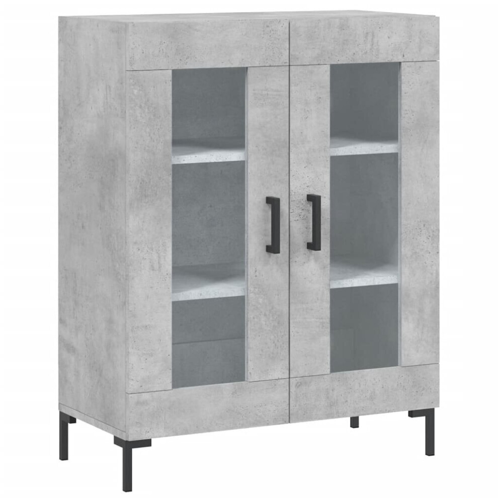 Vidaxl Sideboard Storage Side Cabinet Cupboard Concrete Engineered Wood Grey