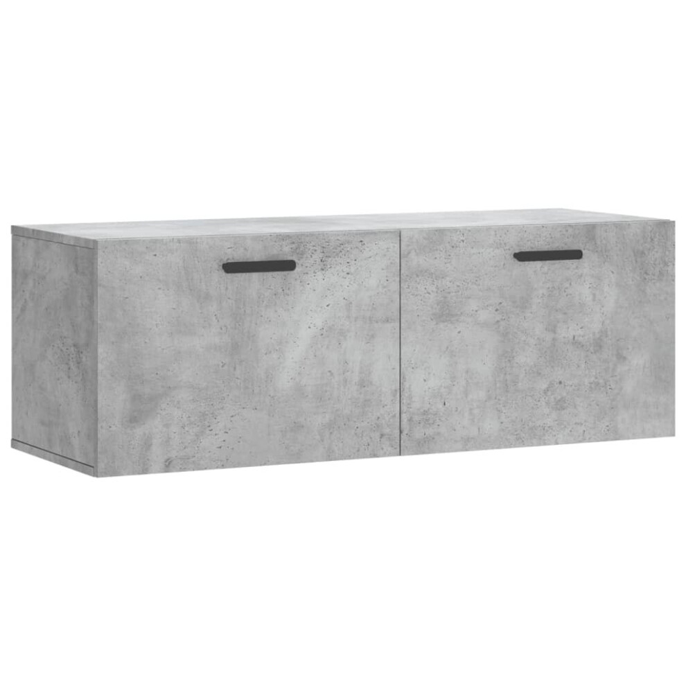 (concrete grey, 100 x 36.5 x 35 cm) vidaXL Wall Cabinet Storage Cabinet Display Cabinet White Engineered Wood