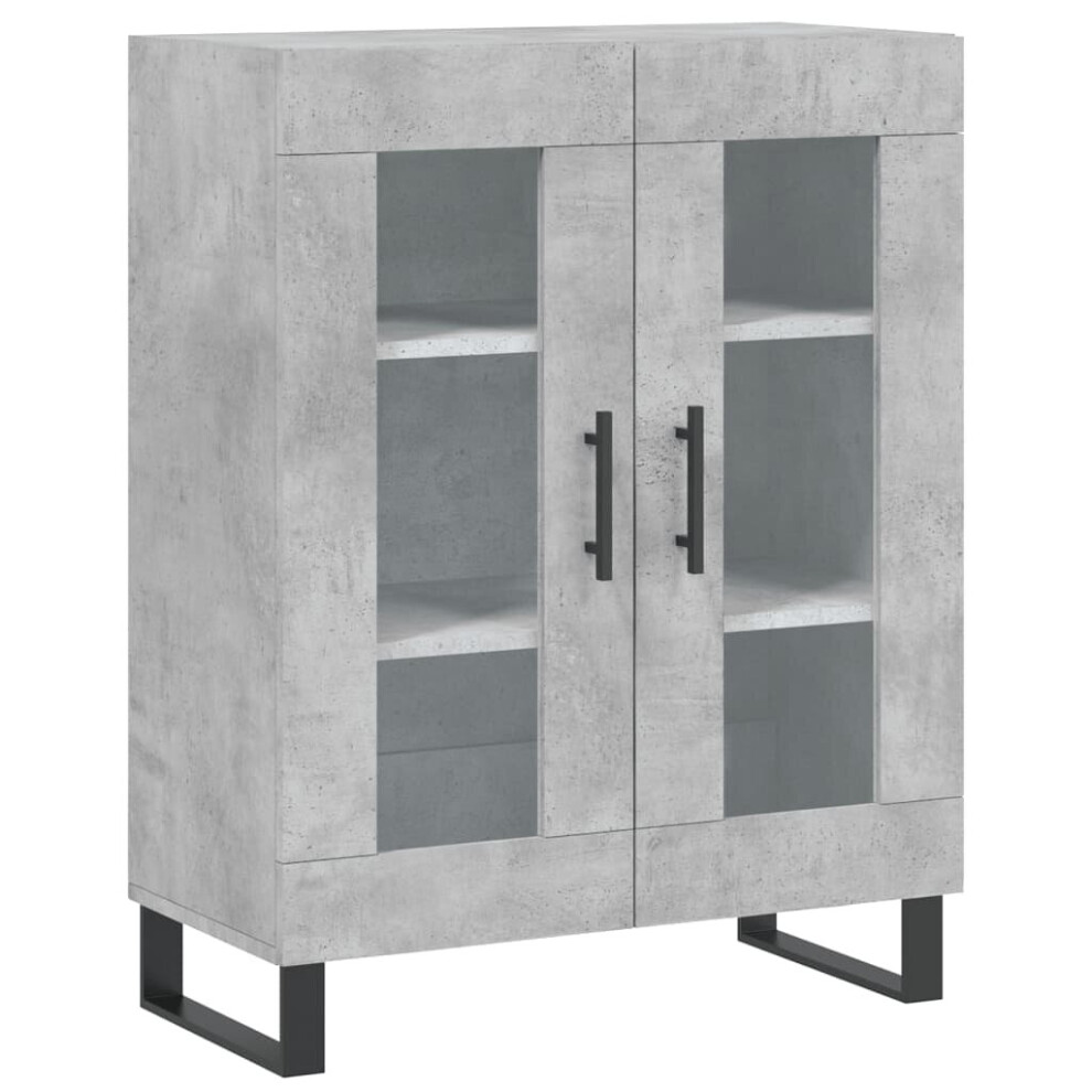 vidaXL Sideboard Storage Side Cabinet Cupboard Concrete Grey Engineered Wood