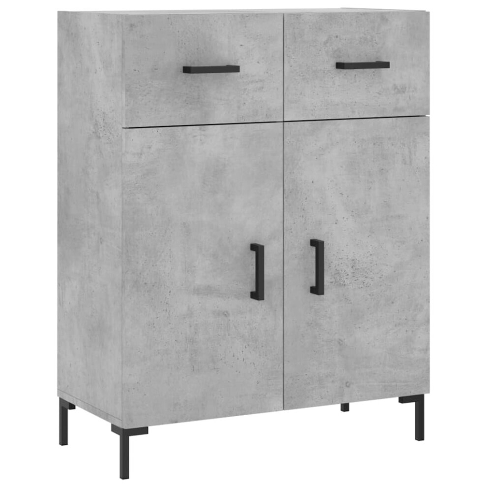 Vidaxl Sideboard Storage Cabinet Side Cabinet Concrete Engineered Wood Grey