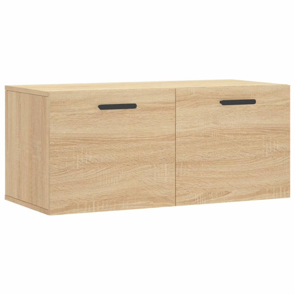 (sonoma oak, 80 x 36.5 x 35 cm) vidaXL Wall Cabinet Storage Cabinet Display Cabinet White Engineered Wood