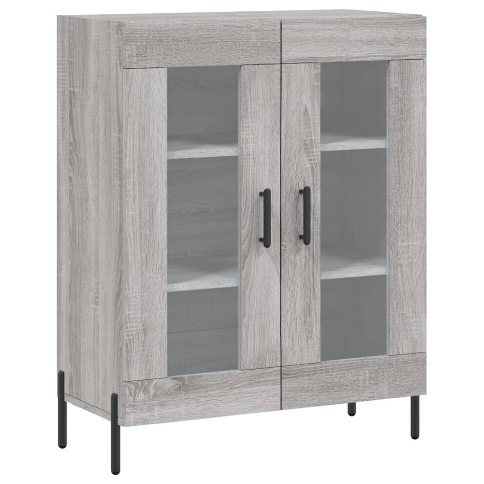 New Vidaxl Sideboard Storage Side Cabinet Cupboard Sonoma Engineered Wood Grey