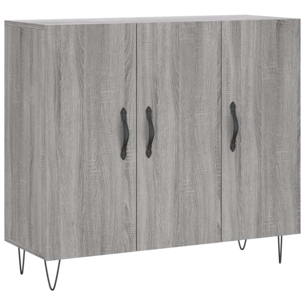 vidaXL Sideboard Cabinet Storage Cabinet Cupboard Grey Sonoma Engineered Wood