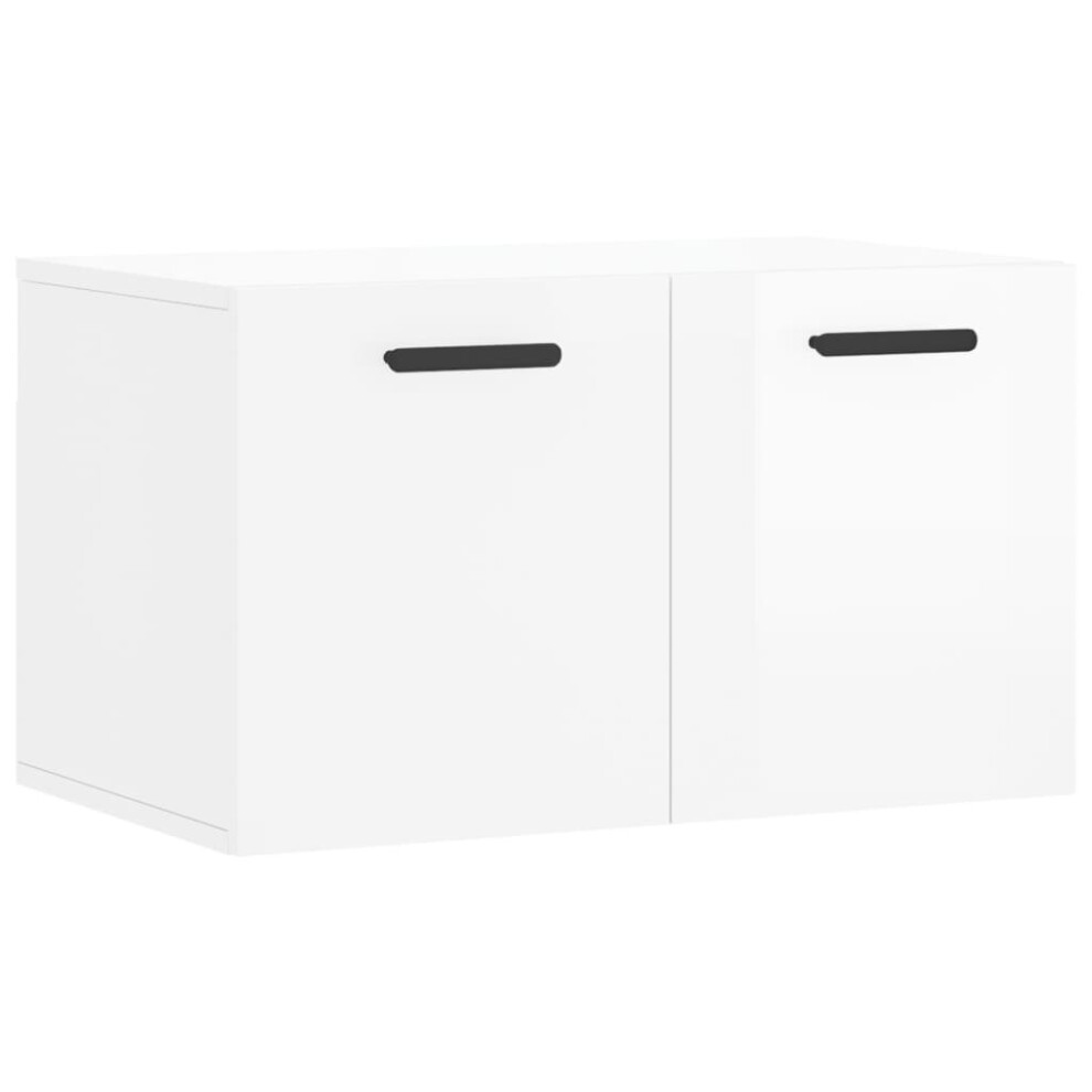 (high gloss white, 60 x 36.5 x 35 cm) vidaXL Wall Cabinet Storage Cabinet Display Cabinet White Engineered Wood