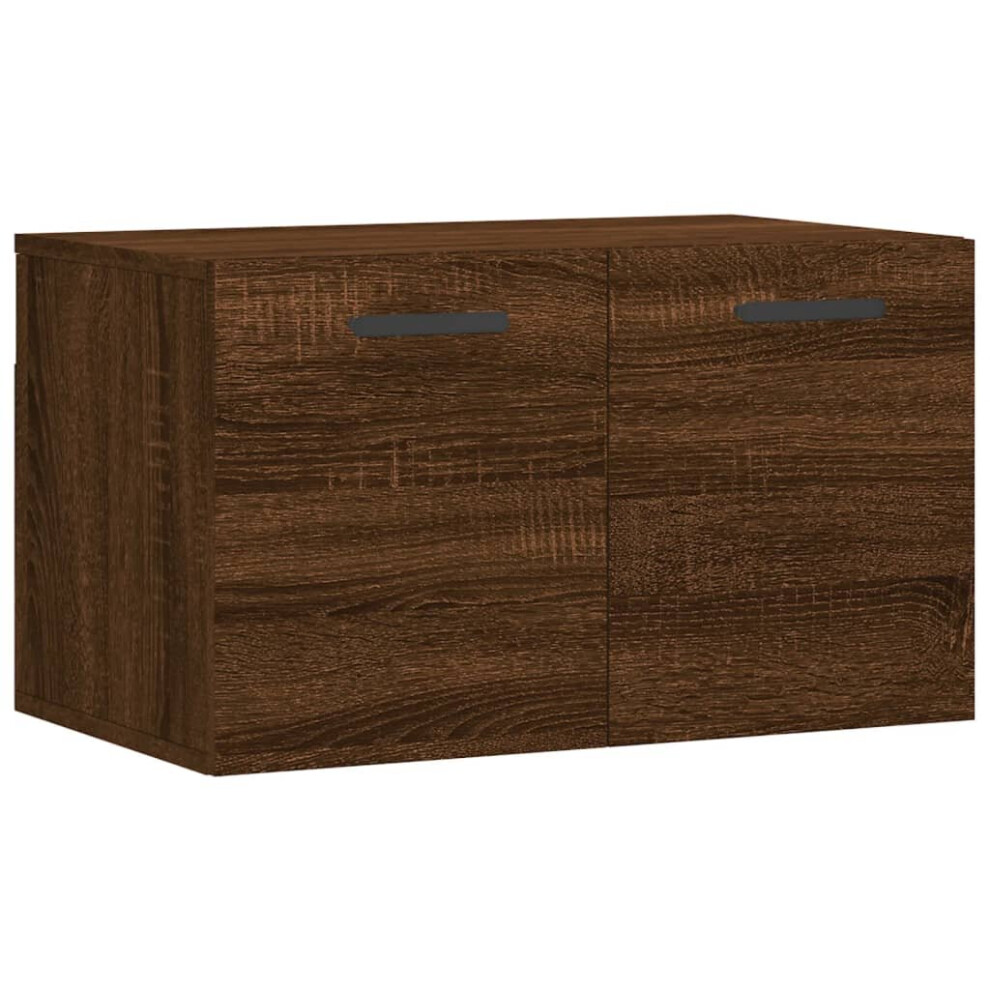 Vidaxl (Brown Oak, 60 X 36.5 X 35 Cm) Wall Cabinet Storage Cabinet Display Cabinet White Engineered Wood