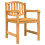 VidaXL (6 pcs) vidaXL Garden Chairs Wooden Stackable Dining Chair Armchairs Solid Wood Teak 3