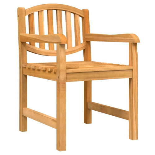VidaXL (6 pcs) vidaXL Garden Chairs Wooden Stackable Dining Chair Armchairs Solid Wood Teak 2