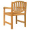 VidaXL (6 pcs) vidaXL Garden Chairs Wooden Stackable Dining Chair Armchairs Solid Wood Teak 6