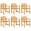 VidaXL (6 pcs) vidaXL Garden Chairs Wooden Stackable Dining Chair Armchairs Solid Wood Teak 2