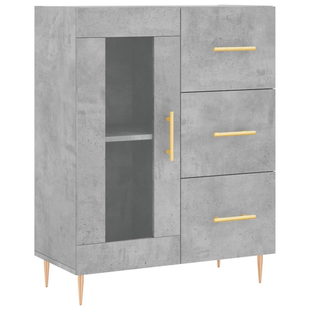 Vidaxl Sideboard Storage Cabinet Side Cabinet Concrete Engineered Wood Grey