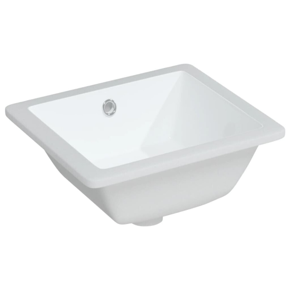 (36 x 31.5 x 16.5 cm) vidaXL Bathroom Sink Wash Basin Countertop Basin White Rectangular Ceramic