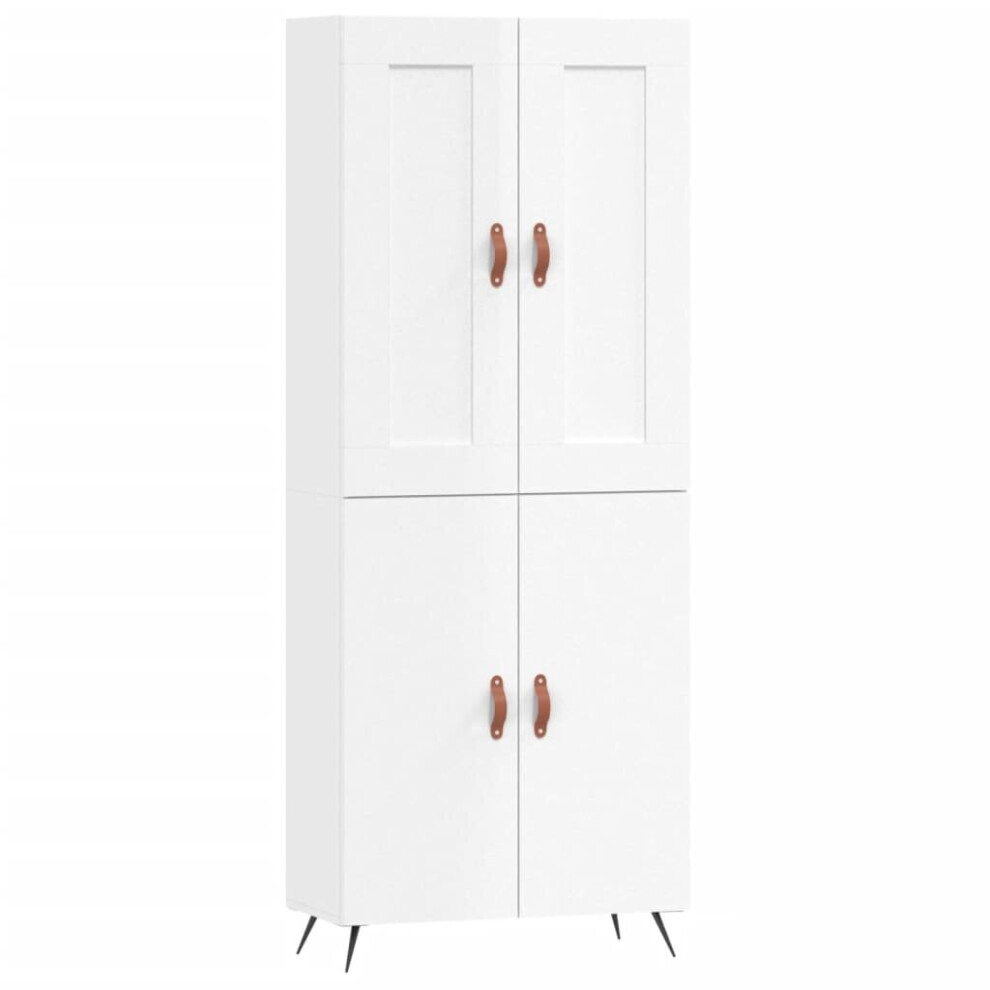 (high gloss white, 2 doors) vidaXL Highboard Sideboard Tall Storage Cabinet Side Cabinet Engineered Wood