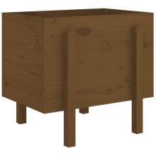 vidaXL Garden Planter Flower Box Outdoor Plant Pot Honey Brown Solid Wood Pine