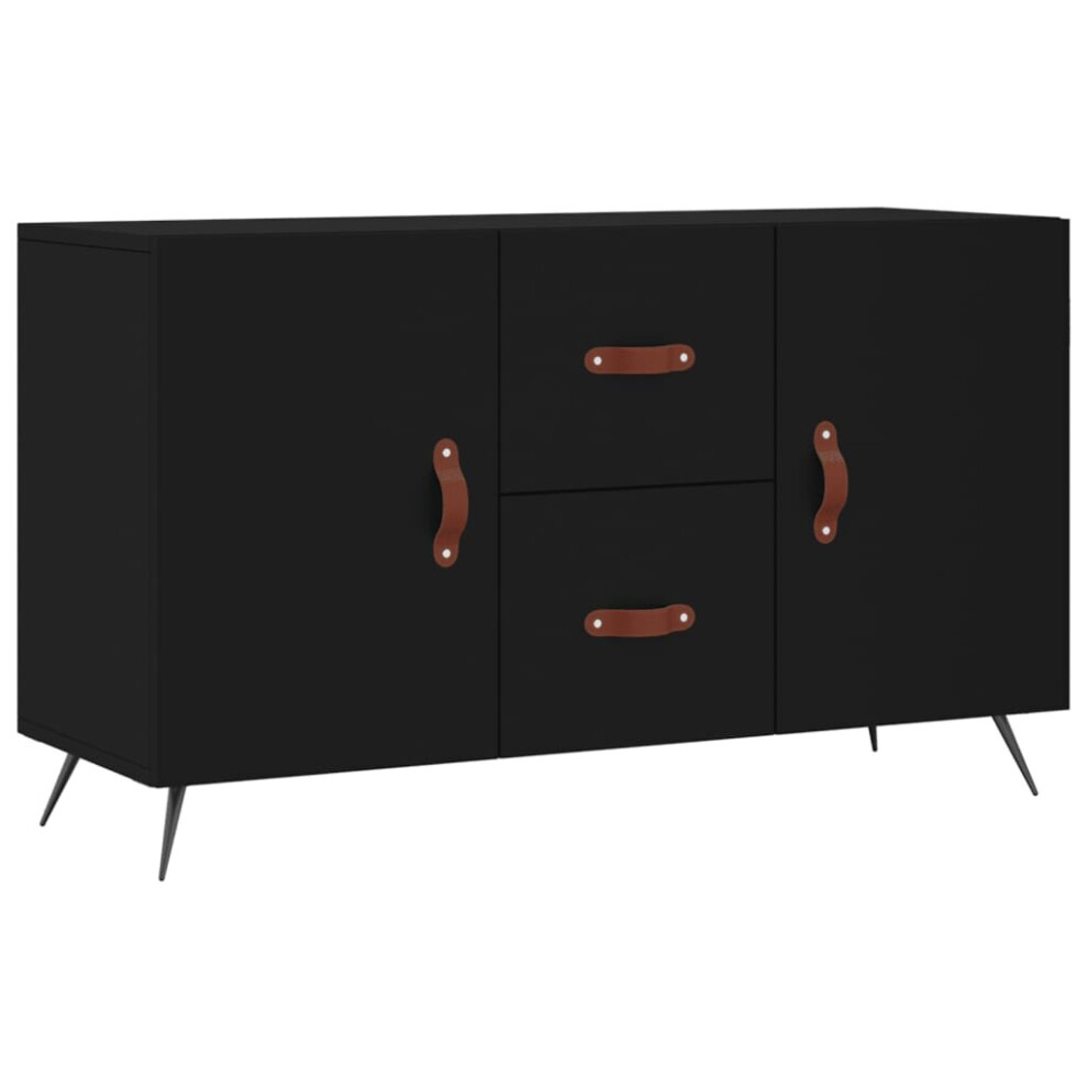 vidaXL Sideboard Storage Cabinet Cupboard Side Cabinet Black Engineered Wood