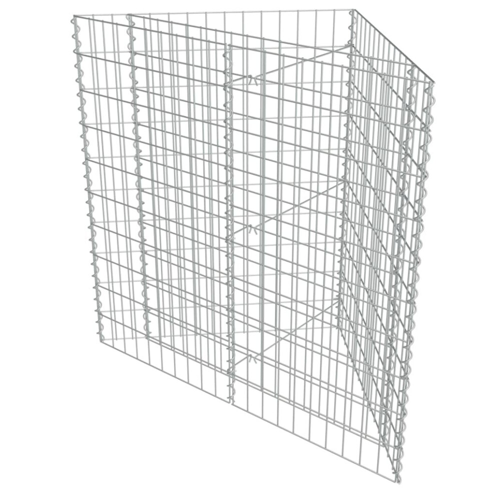 vidaXL Gabion Raised Bed Gabion Basket Retaining Wall Cage Galvanised Steel