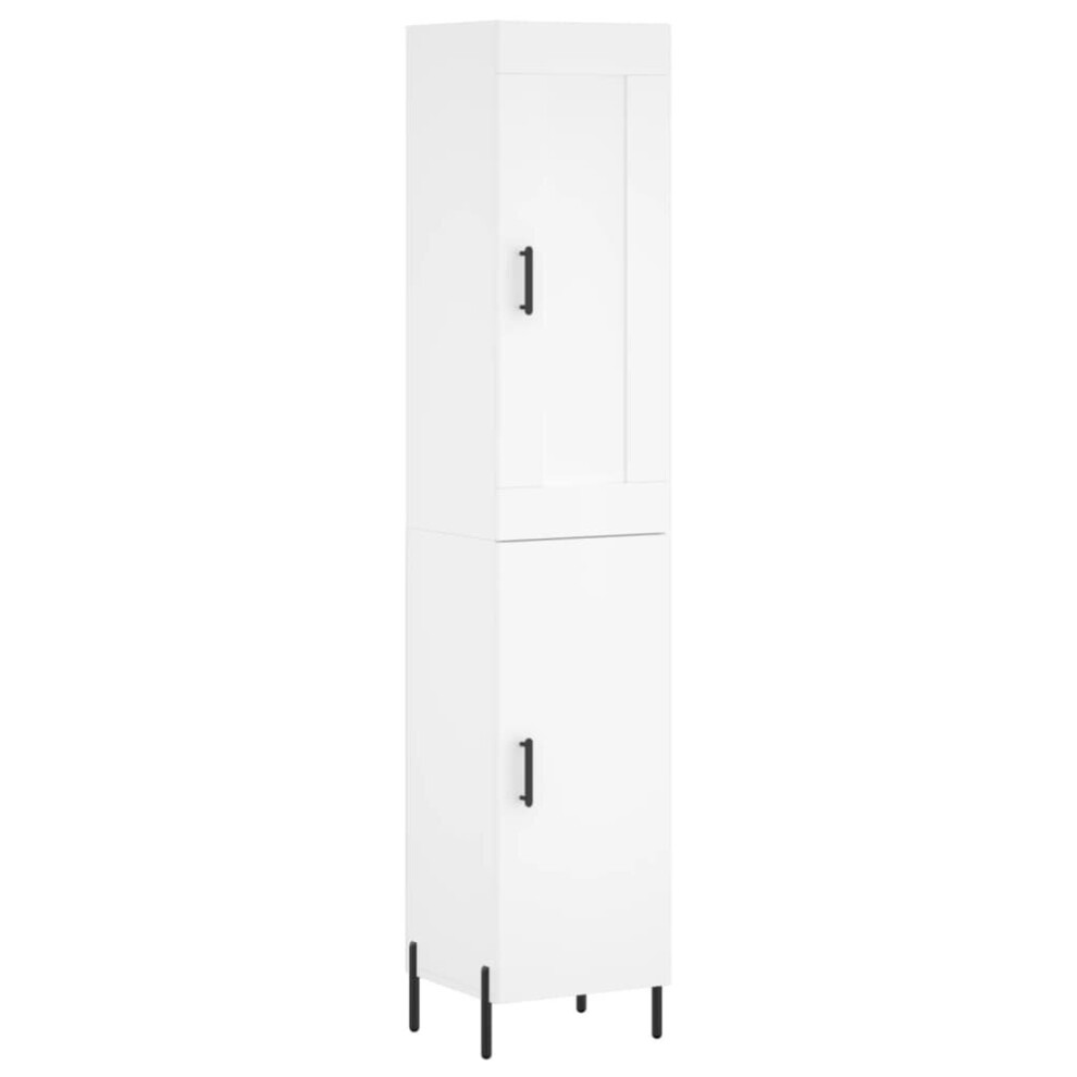 (white, 1 door) vidaXL Highboard Sideboard Tall Storage Cabinet Side Cabinet Engineered Wood