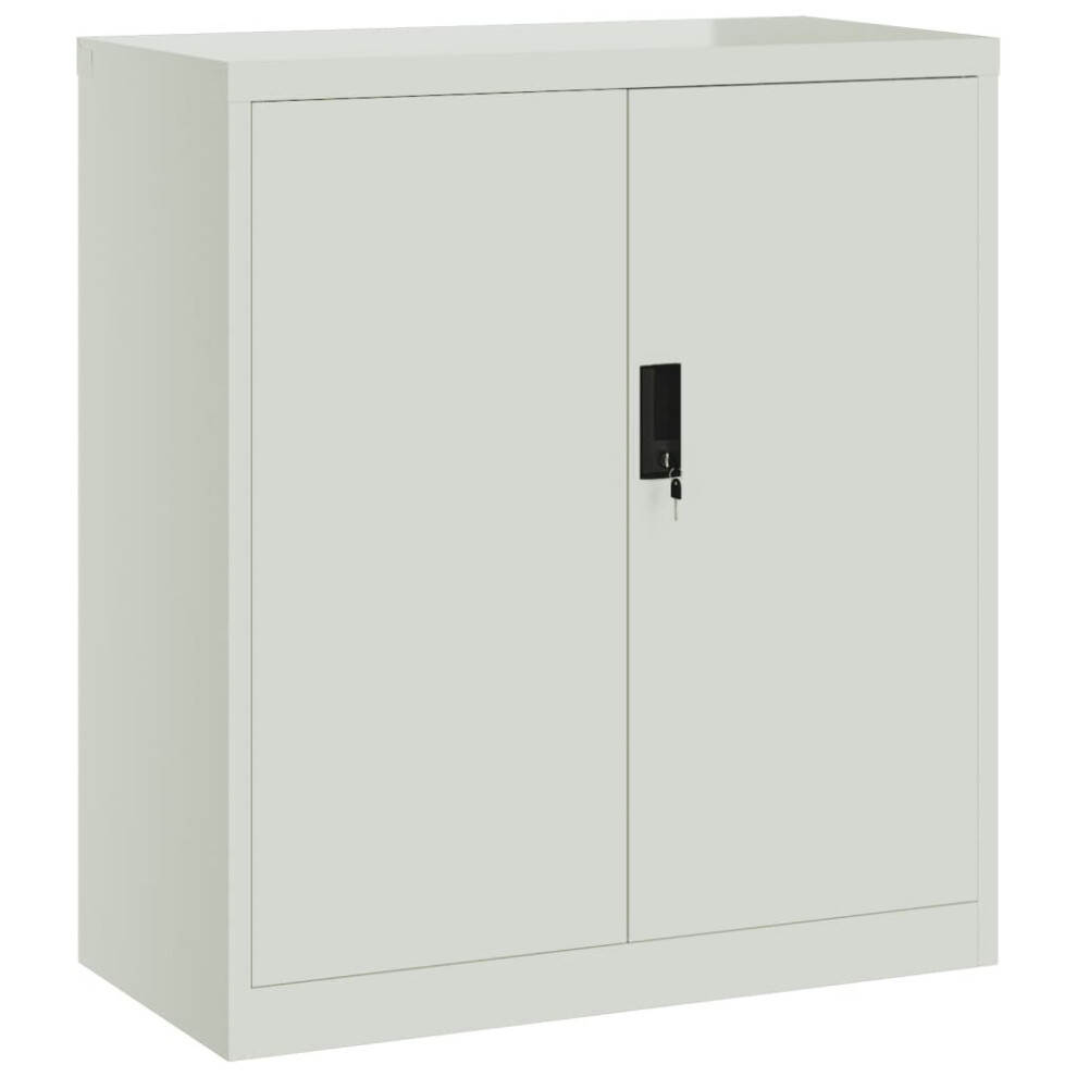 vidaXL File Cabinet Locking Storage Cabinet Filing Cabinet Light Grey Steel