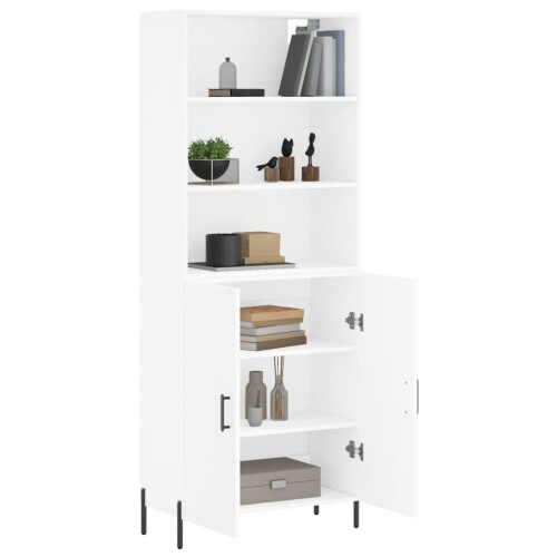 VidaXL (white, 2 doors) vidaXL Highboard Sideboard Storage Cabinet Home Side Cabinet Engineered Wood 2