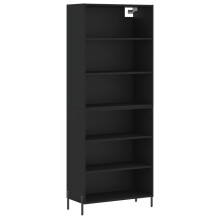 (black, 3 shelves) vidaXL Highboard Sideboard Storage Cabinet Home Side Cabinet Engineered Wood
