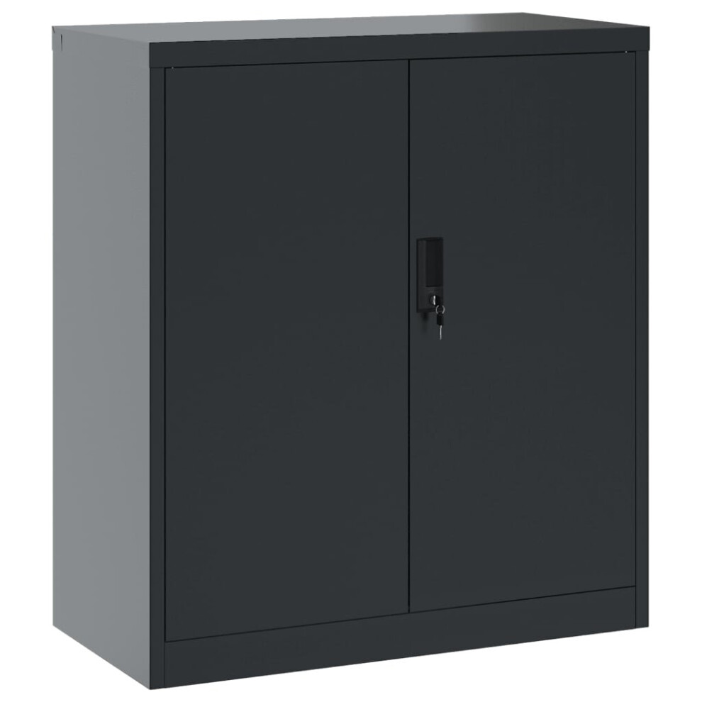 vidaXL File Cabinet Locking Storage Cabinet Filing Cabinet Anthracite Steel