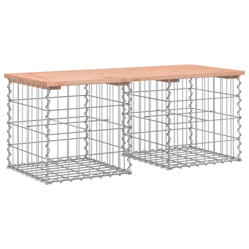 (brown, 103 x 44 x 42 / 40 x 40 x 40 cm) vidaXL Garden Bench Park Outdoor Bench Seat Gabion Design Solid Wood Pine-image-OPC-PCFHYWW-NEW