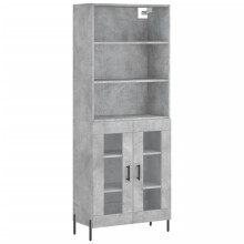 (concrete grey, 2 glass doors) vidaXL Highboard Sideboard Storage Cabinet Home Side Cabinet Engineered Wood