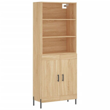(sonoma oak, 2 wood doors) vidaXL Highboard Sideboard Storage Cabinet Home Side Cabinet Engineered Wood