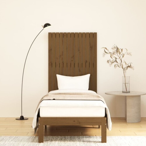 VidaXL (honey brown, 82.5 x 3 x 110 cm) vidaXL Solid Wood Pine Wall Headboard Bed Header Multi Colours Multi Sizes 2
