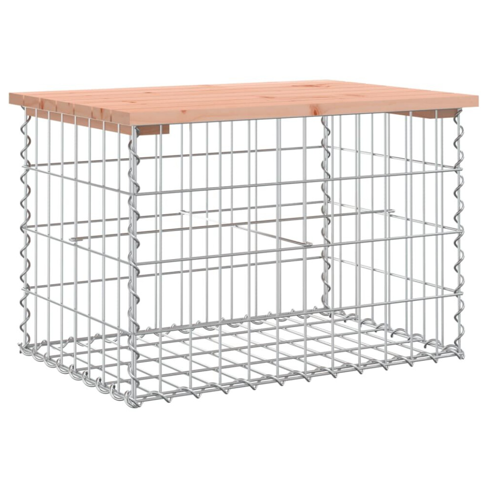 Vidaxl (Brown, 63 X 44 X 42 / 60 X 40 X 40 Cm) Garden Bench Park Outdoor Bench Seat Gabion Design Solid Wood Pine