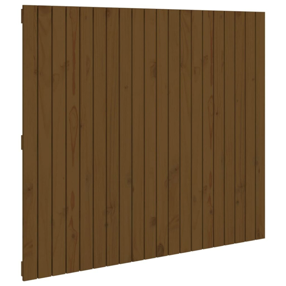 Vidaxl (Honey Brown, 127.5 X 3 X 110 Cm) Solid Wood Pine Wall Headboard Bed Header Multi Colours Multi Sizes