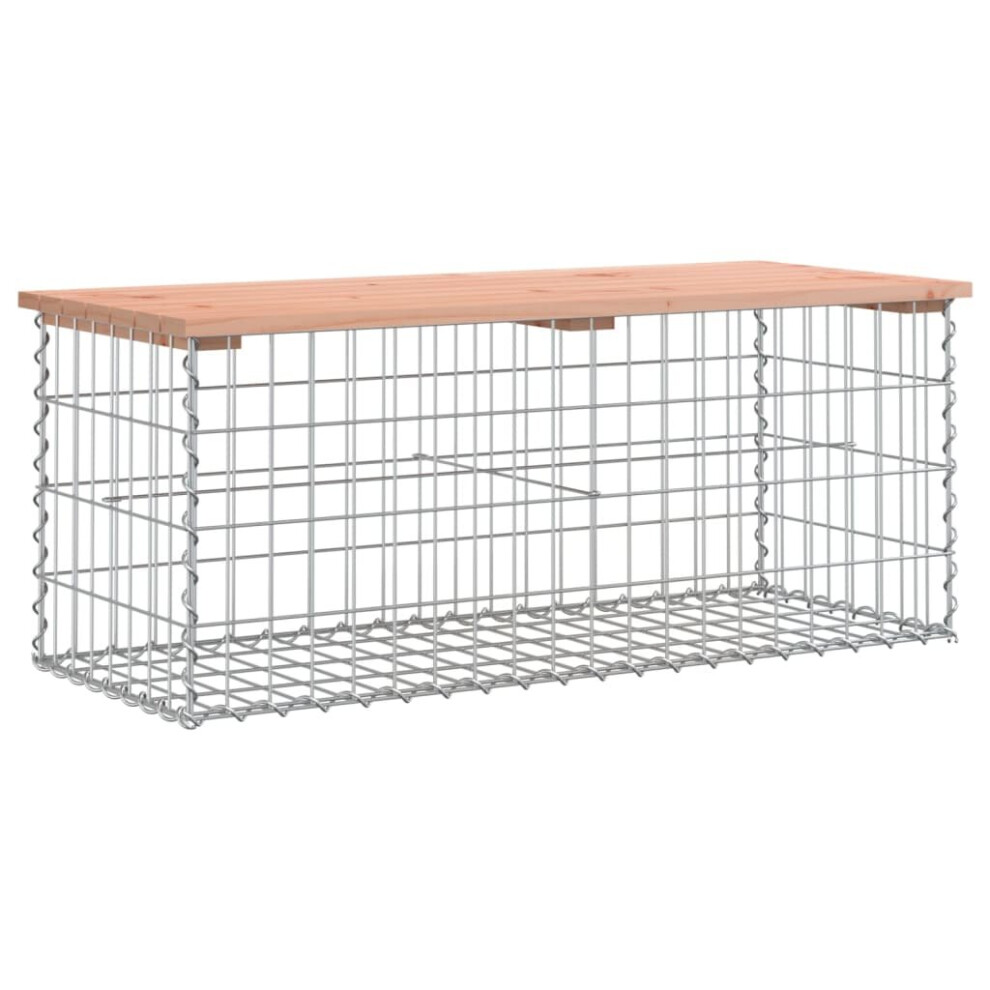 Vidaxl (, 103 X 44 X 42 / 100 X 40 X 40 Cm) Garden Bench Park Outdoor Bench Seat Gabion Design Solid Wood Pine Brown