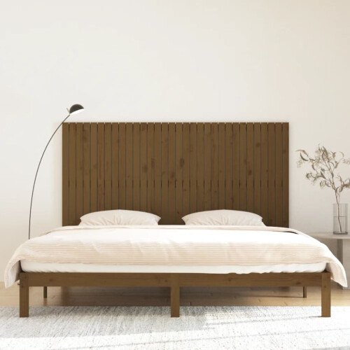 VidaXL (honey brown, 204 x 3 x 110 cm) vidaXL Solid Wood Pine Wall Headboard Bed Header Multi Colours Multi Sizes 2