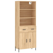 (sonoma oak, 2 doors 2 drawers) vidaXL Highboard Sideboard Storage Cabinet Home Side Cabinet Engineered Wood