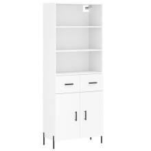 (white, 2 doors 2 drawers) vidaXL Highboard Sideboard Storage Cabinet Home Side Cabinet Engineered Wood