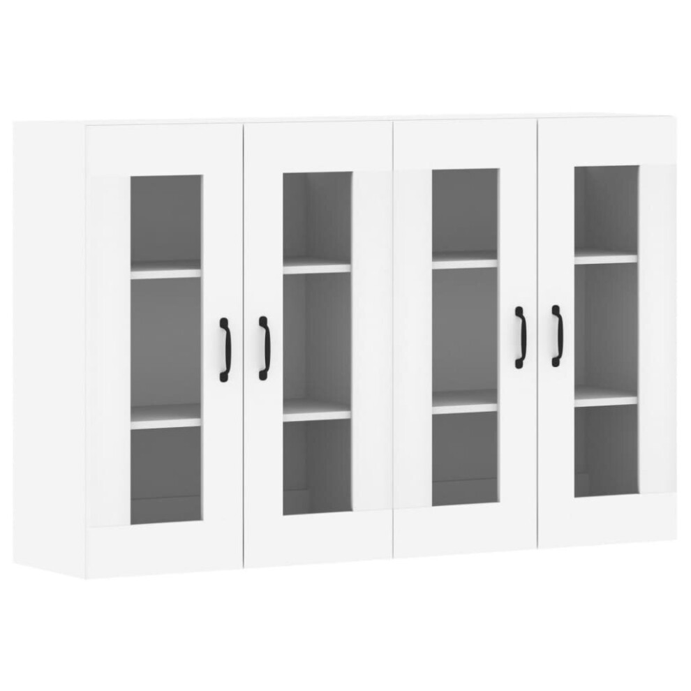 Vidaxl Wall Mounted Cabinets Bathroom Cabinet 2 Pcs White Engineered Wood