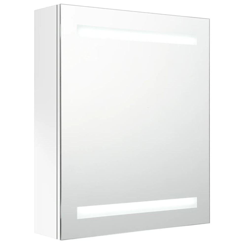 (shining white) vidaXL LED Bathroom Mirror Cabinet Washroom Wall Cabinet Storage Vanity Unit