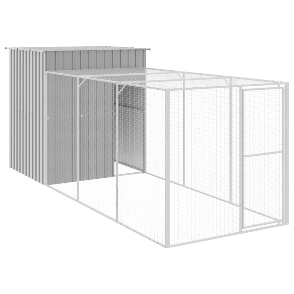 (light grey, 165 x 455 x 181 cm) vidaXL Chicken Cage Chicken Run Coop with Run Anthracite Galvanised Steel