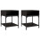 VidaXL vidaXL Bedside Tables Bedside Cabinet Side Table 2 pcs Black Engineered Wood 1