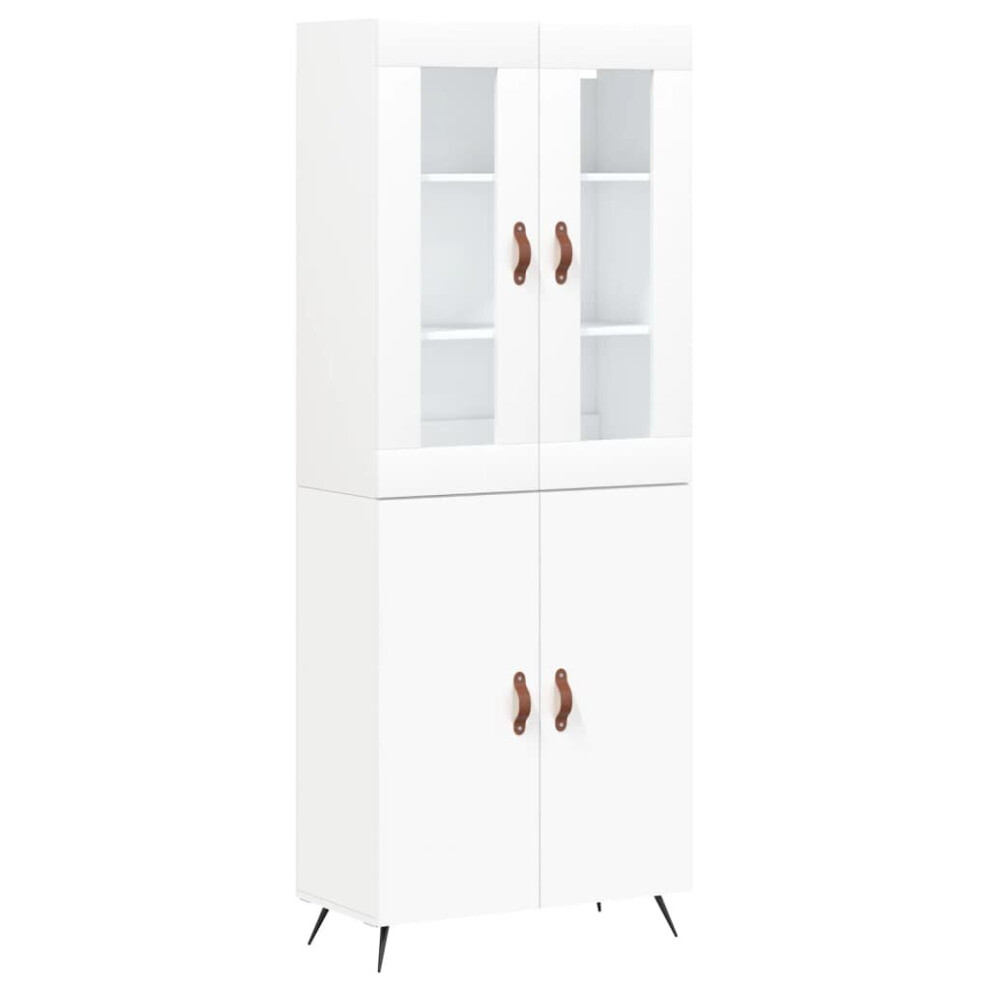 (white, 2 doors) vidaXL Highboard Sideboard Tall Storage Cabinet Side Cabinet Engineered Wood