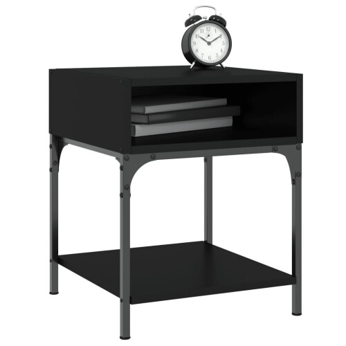 VidaXL vidaXL Bedside Tables Bedside Cabinet Side Table 2 pcs Black Engineered Wood 2